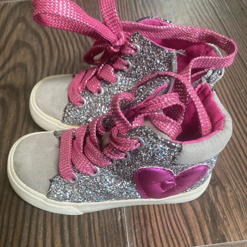Sparkly Hi-Top Toddler Sneakers